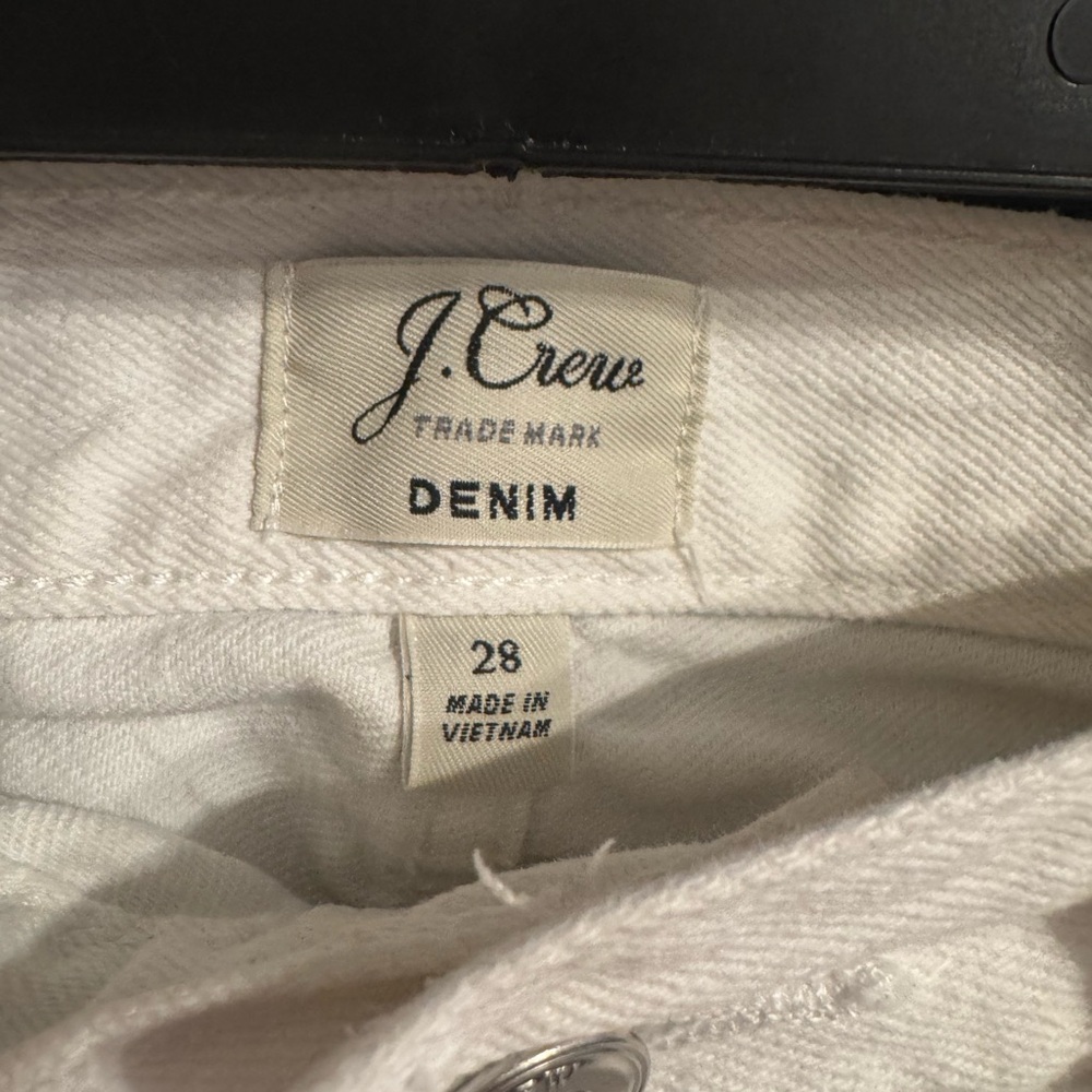 J. Crew Cream Denim with Silver Button - Picture 5 of 5